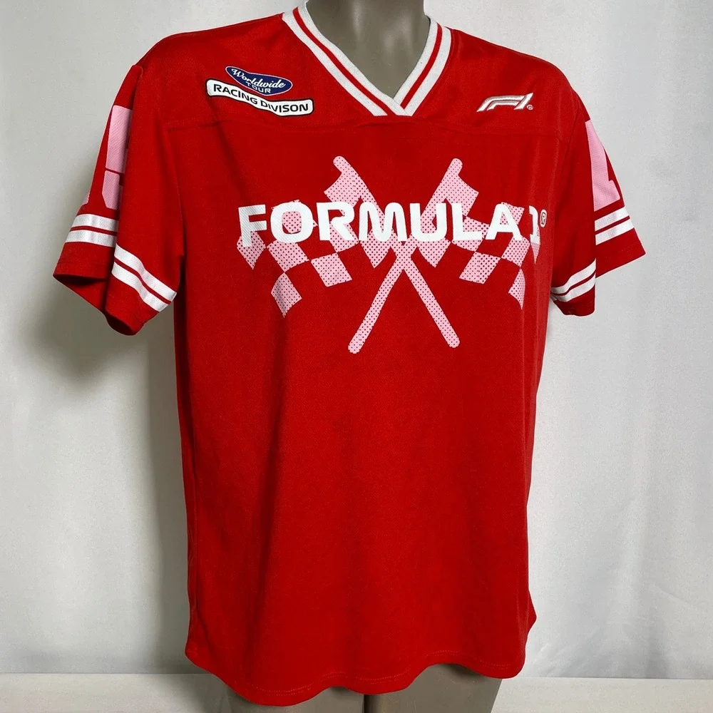 Formula 1 F1 Racing Division Hybrid Apparel Red Pit Crew Jersey Women's MEDIUM - Picture 9 of 12